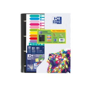 oxford europeanbinder oxfcla a4+ carpeta de tamaño a4+ diseño escolar incluye separadores colores surtidos