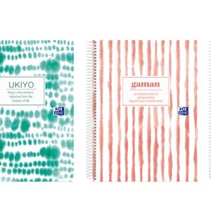 oxford japandi a4+ europeanbook 5 tapa extradura cuaderno con 120 hojas tamaño a4+ 5x5 cuadricula 4 modelos disponibles