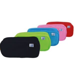 oxford kangoo kids estuche triple 3 cremalleras poliester resistente tamaño compacto de 22.5x11x7cm colores surtidos