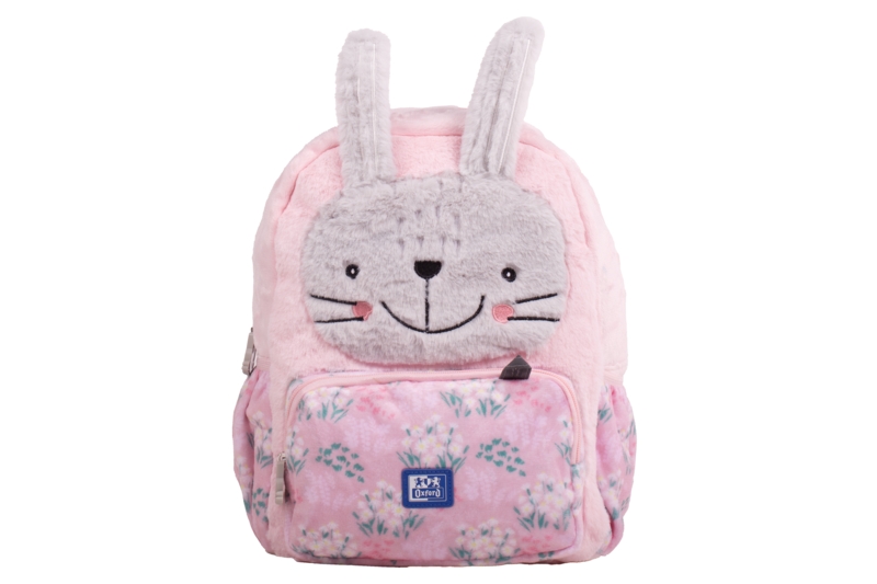 oxford kids mochila infantil 8.5l tacto suave peluche diseño de conejo bunbun ideal para niños pequeños espaciosa y comoda colores surtidos