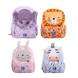 oxford kids mochila infantil 8.5l tacto suave peluche diseño surtido 4 animal besties ideal para niños pequeños espaciosa y comoda confeccionada con material de alta calidad