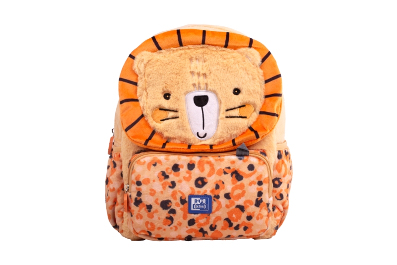oxford kids mochila infantil 8.5l tacto suave peluche surtido leo leon diseño adorable de leon tacto suave y comodo capacidad de 8.5l ideal para niños