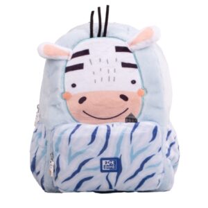 oxford kids mochila infantil 8.5l tacto suave peluche surtido zoe cebra diseño divertido de cebra tacto suave de peluche capacidad de 8.5l ideal para niños
