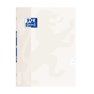 oxford libreta grapada openflex a4 tapa de plastico resistente grapada para mayor durabilidad pauta 3.5 con margen para una escritura ordenada 48 hojas de papel blanco de alta calidad