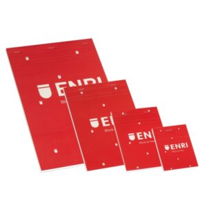 enri bloc de notas grapado 80 hojas liso tamaño a4 tapa blanda color rojo