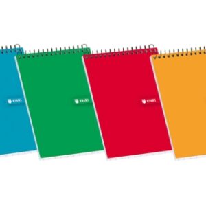 enri bloc de notas espiral tapa blanda 16º 4x4 hojas cuadriculadas tamaño compacto ideal para apuntes y dibujos