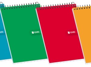 enri bloc de notas espiral tapa blanda 8º 4x4 hojas en blanco tamaño compacto ideal para apuntes y dibujos