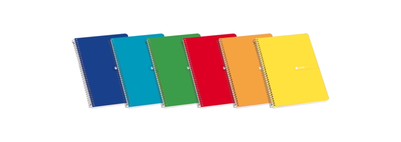 enri cuaderno espiral tapa blanda 4º 3x3 80 hojas margen colores surtidos