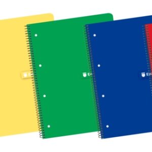enri europeanbook1 a4+ cuaderno de tamaño a4+ espiral tapa blanda cuadricula de 5x5