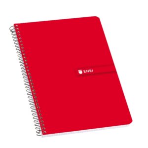 enri fº tapa dura cuaderno espiral 4x4 con margen 100 hojas rojo resistente tapa dura cuadriculado 4x4 con margen 100 hojas de alta calidad color rojo