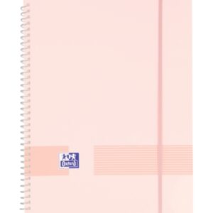 oxford live & go a4 carpeta de fundas tapa de plastico opaco espiral de 40 fundas color rosa chicle