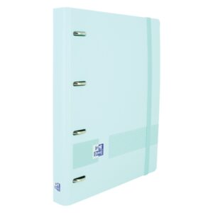 oxford live & go a4+ polyfoam europeanbinder lomo de 45mm anillas de 4dx35mm incluye recambio 5x5 color azul pastel