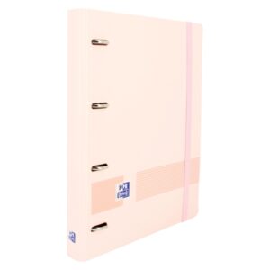 oxford live & go a4+ polyfoam europeanbinder lomo de 45mm anillas de 4dx35mm recambio 5x5 color rosa pastel