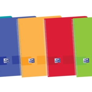 oxford live & go europeanbook a4+ tapa de plastico 1 linea 2 margenes 80 hojas colores surtidos