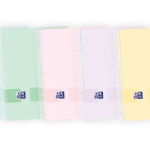 oxford live & go europeanbook a4+ tapa de plastico 8 colores pastel 160 hojas organizacion y estilo en un solo producto
