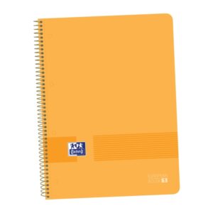 oxford live&go a4+ cuaderno de plastico tapa resistente formato a4+ 80 hojas cuadriculadas 5x5