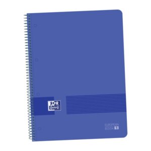oxford live&go cuaderno a4+ tapa de plastico europeanbook 1 5x5 80 hojas color azul marino