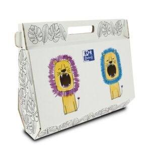 oxford lote kids pintura caja pintable incluye bloc de dibujo y pintura estuche kangoo temperas de colores variados