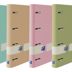 oxford nature europeanbinder a4+ tapa extradura 4x35 surtido con recambio pastel 5x5 carpeta ecologica con tapa dura incluye recambio de hojas pastel