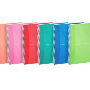 oxford office my colours cuaderno espiral a4 tapa de plastico 5x5 90 hojas colores surtidos
