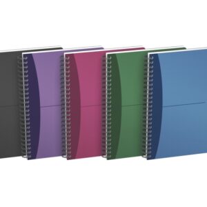 oxford office urban mix cuaderno espiral a5 cuadricula 5x5mm 90 hojas tapa de plastico colores surtidos
