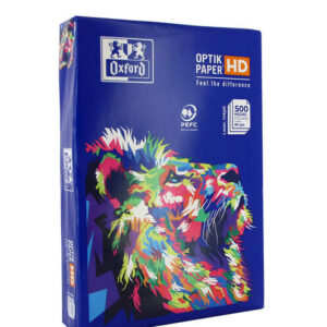 oxford optikpaper hd paquete de 500 hojas de papel para impresora a4 80gr compatible con laser & inkjet alta calidad de impresion color blanco