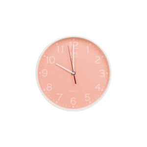 oxford reloj de pared silencioso para escritorio calm 25cm diseño moderno y elegante funcionamiento silencioso tamaño compacto de 25cm color peach