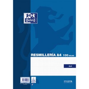oxford school classic paquete de 100 hojas a4 cuadricula 4x4 100430215