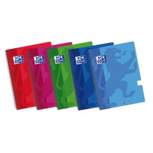 oxford school classic a4+ cuaderno de tapa plastica europeanbook spiralflex 1 linea 2m 50 hojas colores surtidos