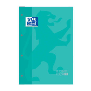 oxford school classic cuaderno de recambio tamaño a4 tapa blanda encolado cuadricula 5x5 80 hojas color ice mint