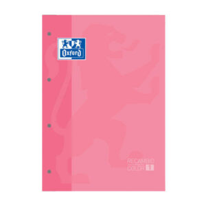 oxford school classic cuaderno de recambio tamaño a4 tapa blanda encolado cuadricula 5x5 80 hojas color rosa chicle
