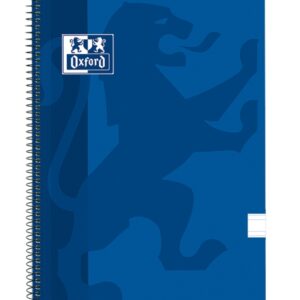 oxford school classic cuaderno espiral tapa de plastico folio pauta 3.5 con margen 80 hojas color azul marino