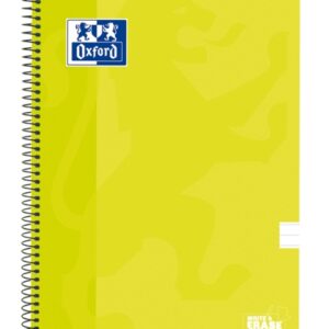 oxford school classic cuaderno espiral tapa extradura write&erase folio 1 linea con margen 80 hojas color lima
