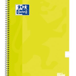 oxford school classic cuaderno espiral tapa extradura write&erase folio pauta 3.5mm 80 hojas color lima