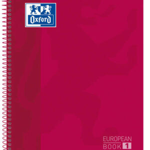 oxford school classic europeanbook 1 a4+ tapa extradura tamaño a4+ tapa resistente extradura 80 hojas color rojo