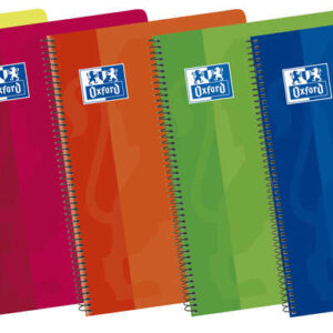 oxford school classic fº cuaderno espiral tapa blanda 4x4 80 hojas colores vivos margen 4x4 ideal para estudiantes