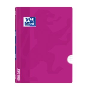 oxford school classic openflex libreta grapada a4 48 hojas cuadricula 4x4 con margen tapa de plastico translucido ideal para estudiantes color lila