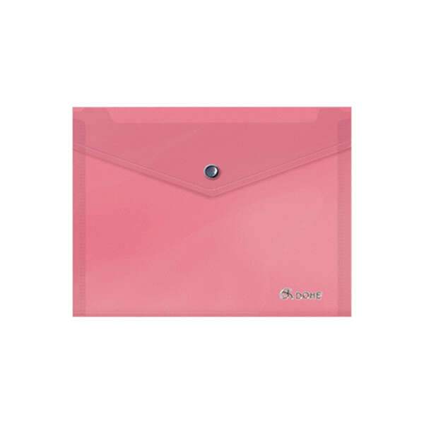 dohe sobre portadocumentos a5 cierre de broche polipropileno translucido 150 micras color rosa