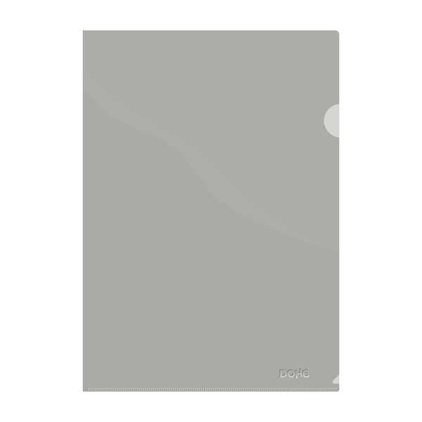 dohe dossier uñero premium tamaño a4 210x297mm fabricado en polipropileno translucido de 180 micras color gris