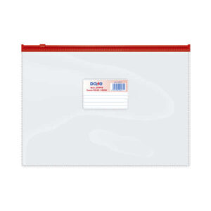 dohe bolsa zipper apaisada pvc transparente 150 micras tamaño folio apertura superior cierre zip hermetico