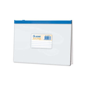 dohe bolsa zipper apaisada pvc transparente 200 micras tamaño a5 apertura superior cierre zip hermetico