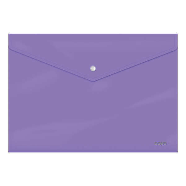 dohe sobre portadocumentos folio cierre de broche polipropileno cristal opaco 200 micras color morado