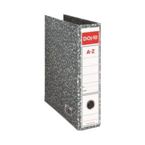 dohe archivador gris jaspeado a4 medidas 282x318x75mm carton forrado con papel impreso cantoneras metalicas ollao y palanca de maxima calidad