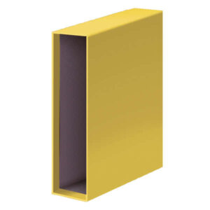 dohe funda individual de archivador para tamaño a4 lomo ancho carton forrado con papel impreso color amarillo