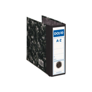 dohe archivadores jaspeados 300x250mm carton forrado con papel impreso cantoneras metalicas ollao y palanca de maxima calidad color negro