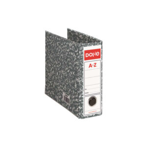 dohe archiclas archivador tamaño cuarto natural carton forrado con papel impreso cantoneras metalicas ollao y palanca de maxima calidad color gris jaspeado