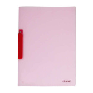 dohe dossier con pinza pivotante tamaño a4 fabricado en polipropileno translucido de 450 micras color rosa