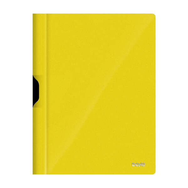 dohe dossier con clip metalico tamaño a4 fabricado en polipropileno opaco de 350 micras color amarillo