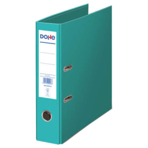 dohe ecofile archivador de palanca tamaño folio 320x285mm carton rigido forrado ollao, rado, tarjetero adhesivo cantonera larga metalica color verde claro
