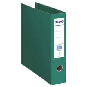 dohe ecofile archivador de palanca tamaño folio 320x285mm carton rigido forrado ollao, rado, tarjetero adhesivo cantonera larga metalica color verde